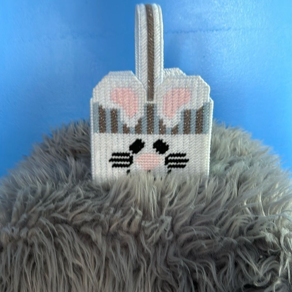 Spring Easter Bunny Basket – Blue & White – Kids Holiday Gift